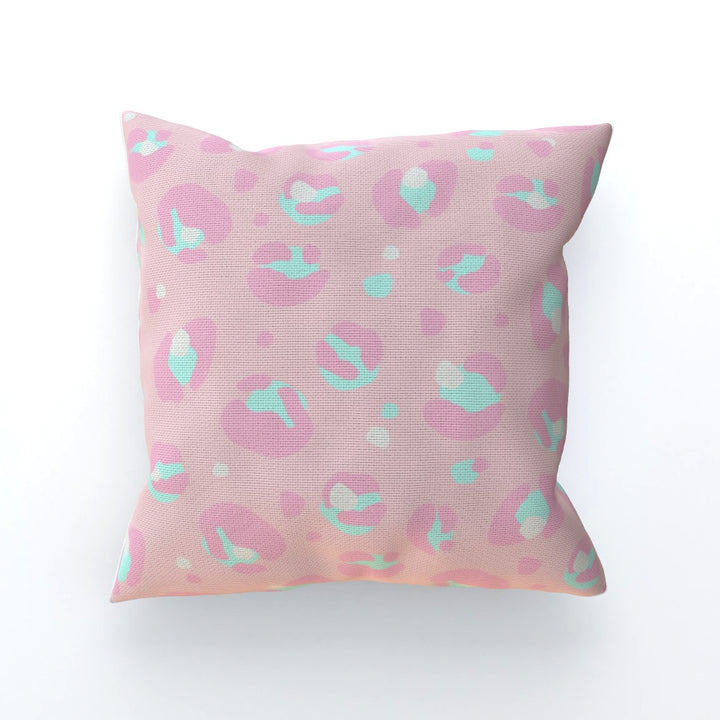 Light Pink Leopard Print Cushion - Yililo