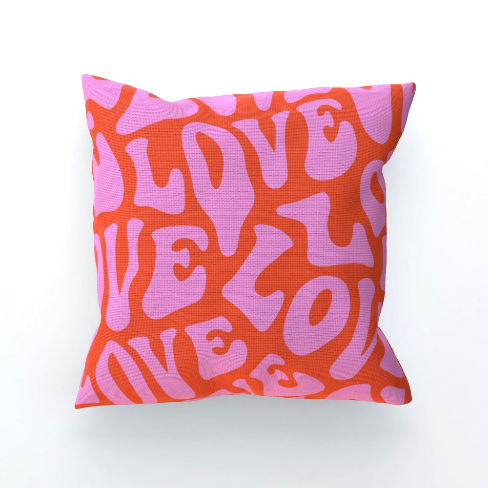 Lilac And Red Love Sofa Cushion - Yililo