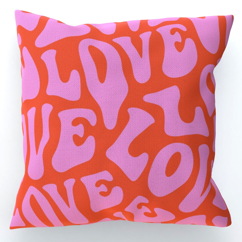Pink And Red Love Cushion - Yililo