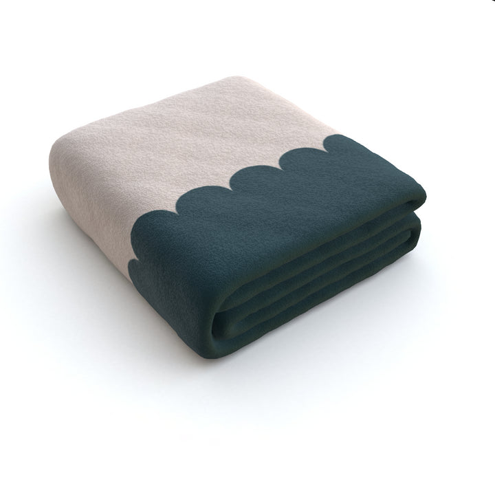 Green Horizontal Scallop Blanket - Yililo