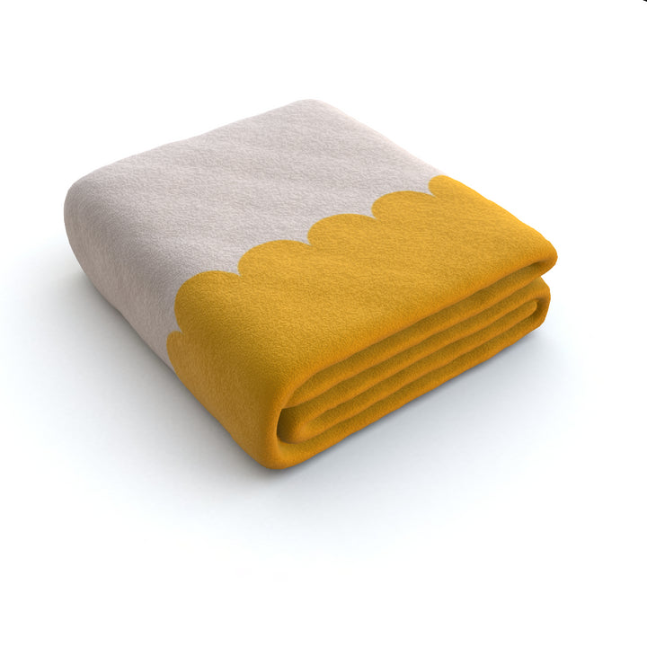 Yellow Horizontal Scallop Blanket - Yililo