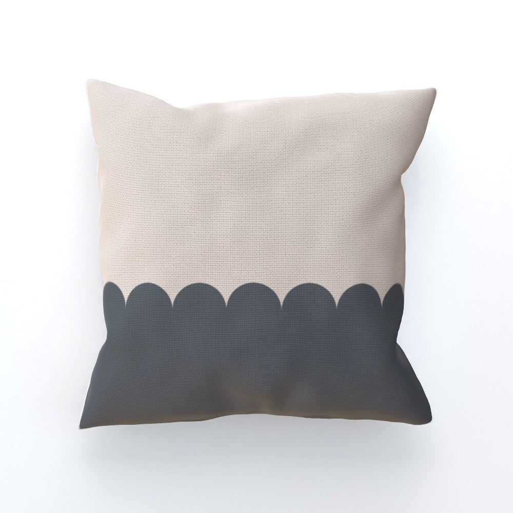 Grey Scallop Cushion Sofa Pillow - Yililo
