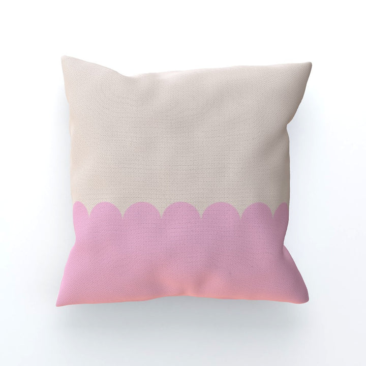 Pink Scallop Cushion Sofa Pillow