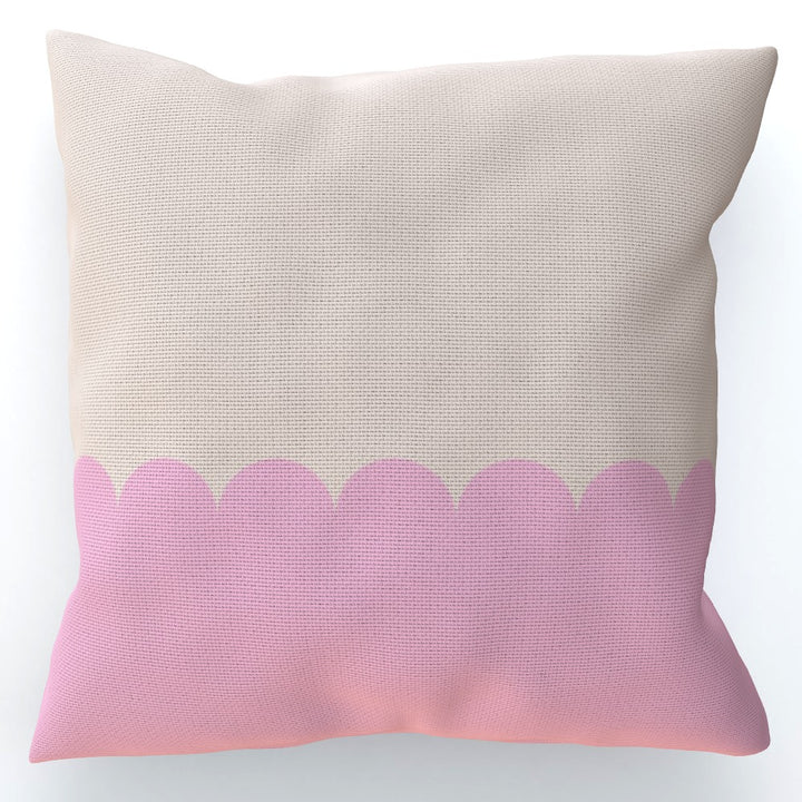 Pink Scallop Cushion Sofa Pillow - Yililo