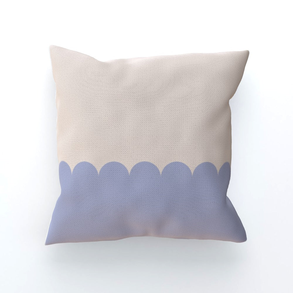 Blue Scallop Cushion Sofa Pillow