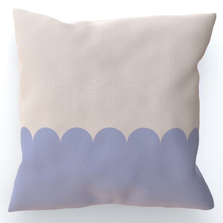 Blue Scallop Cushion Sofa Pillow - Yililo