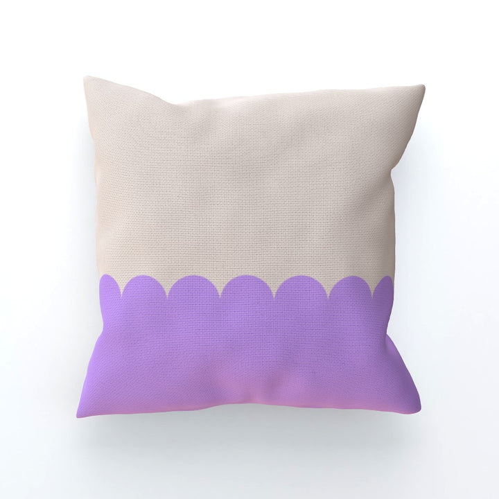 Lilac Scallop Cushion Sofa Pillow - Yililo