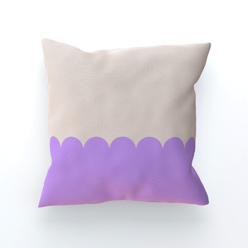 Lilac Scallop Cushion Sofa Pillow