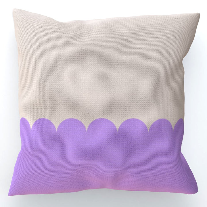 Lilac Scallop Cushion Sofa Pillow