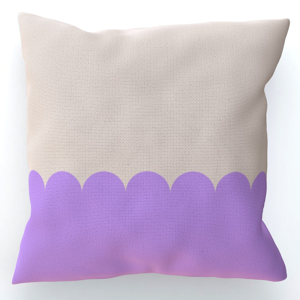 Lilac Scallop Cushion Sofa Pillow - Yililo