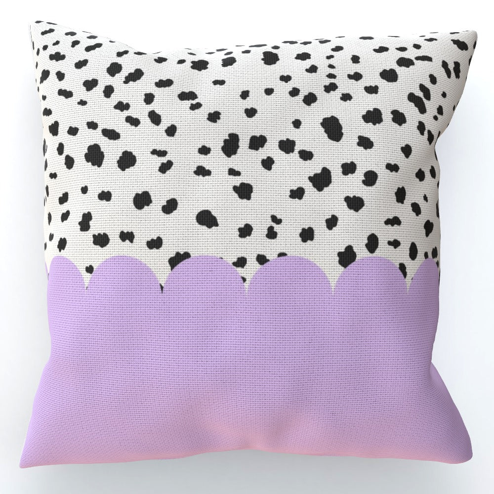 Lilac Spotted Scallop Cushion Sofa Pillow