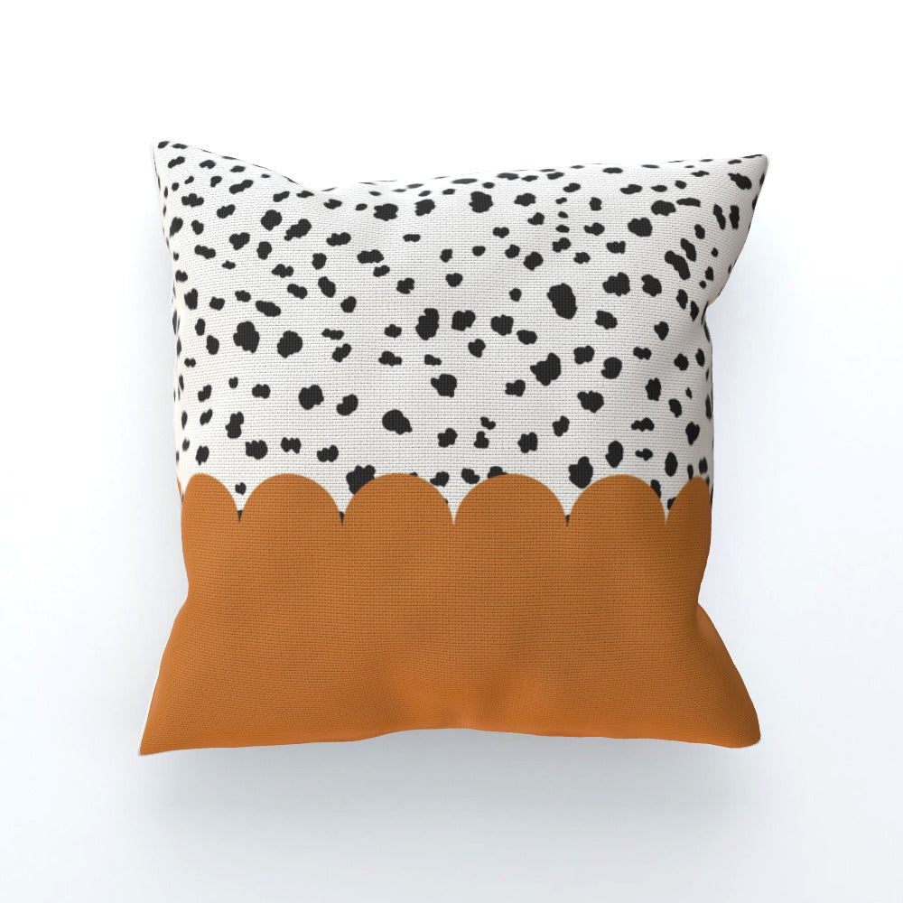 Brown Spotted Scallop Cushion Sofa Pillow - Yililo