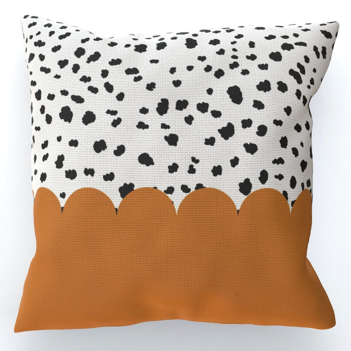Brown Spotted Scallop Cushion Sofa Pillow - Yililo