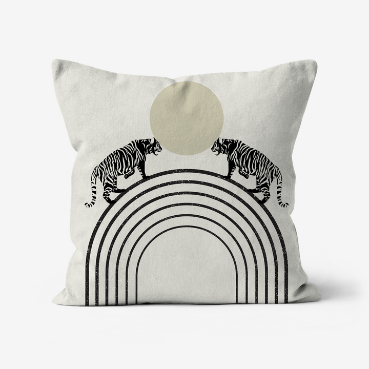 Sofa Cushion Tiger Arch Canvas Pillow - Yililo
