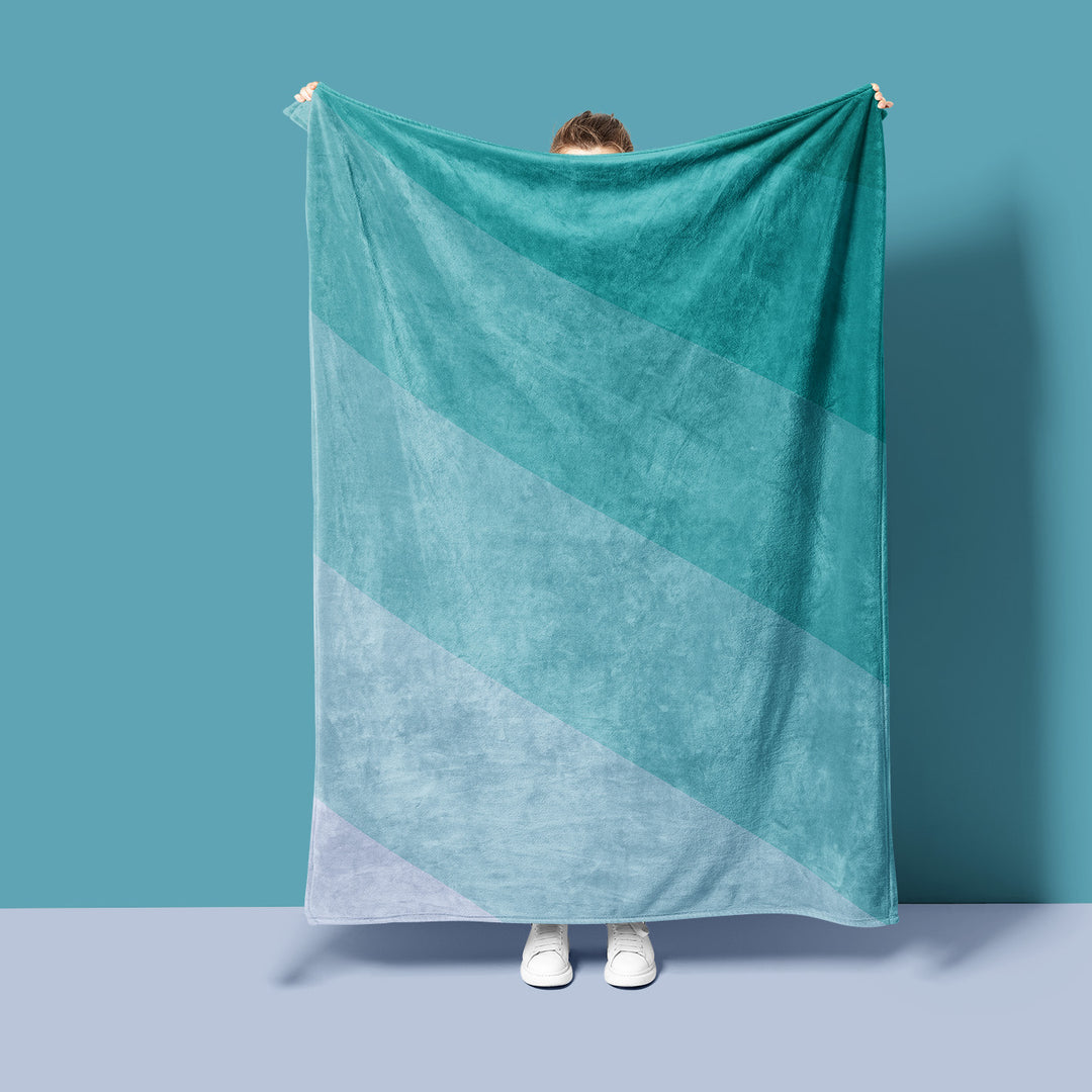 Teal Green Stripe Lightweight Blanket - Yililo